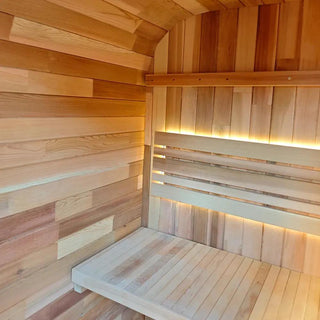 1–2 Person Red Cedar Outdoor Traditional Steam Sauna – Compact Luxury for Backyard Relaxation Anyi Health