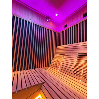 3-6 Person Far Infrared Reclining Chair Hemlock Sauna Room - Reclining Chair + Regular Seat Anyi Health