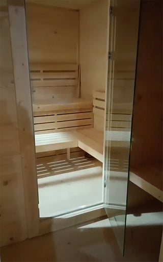 6-person Square Luxury Outdoor Sauna with Private Changing Room - XPO