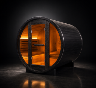 Anyi-6 Outdoor Sauna – Carbonized Spruce Wood | Durable 2-Person Home Wellness Anyi Health
