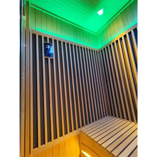 3-6 Person Far Infrared Reclining Chair Hemlock Sauna Room - Reclining Chair + Regular Seat Anyi Health