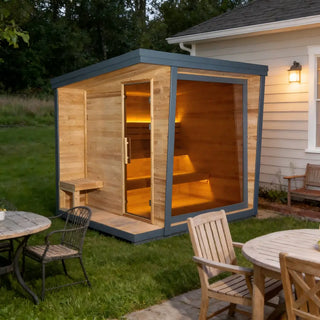 Anyi-5 Square Sauna – Carbonized Spruce Wood | 4-Person Home & Indoor Wellness Anyi Health