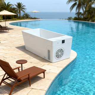 Acrylic Ice Bath Tub with Built-In Ice Machine – All-in-One Cold Plunge Spa Anyi Health