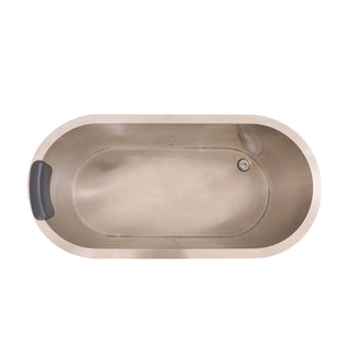 U-Shaped Red Cedar Ice Bath Tub – Ergonomic Cold Plunge Spa Barrel for Cold Water Therapy, Athlete Recovery & Home Wellness, Natural Wooden Wellness Tub