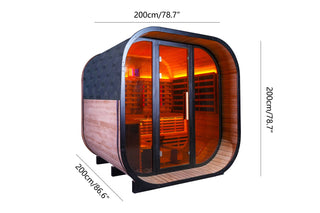 Anyi-9 Square Infrared Sauna – Carbonized Spruce Anyi Health