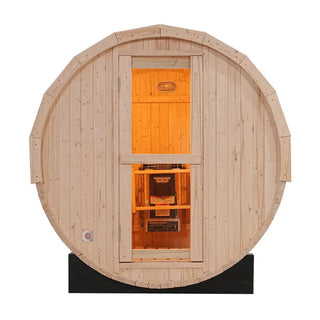 2–4 Person Outdoor Barrel Sauna – Premium White Pine | Traditional Steam Sauna for Backyard Relaxation Anyi Health