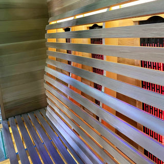 Luxury Outdoor Full-Spectrum Infrared Sauna for 3–5 Persons – Red Cedar