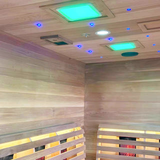 Luxury Outdoor Full-Spectrum Infrared Sauna for 3–5 Persons – Red Cedar