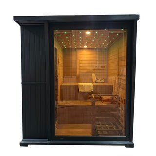 New Luxury High-End Black Square Outdoor Sauna
