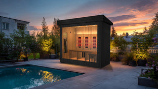 Luxury Outdoor Full-Spectrum Infrared Sauna for 3–5 Persons – Red Cedar