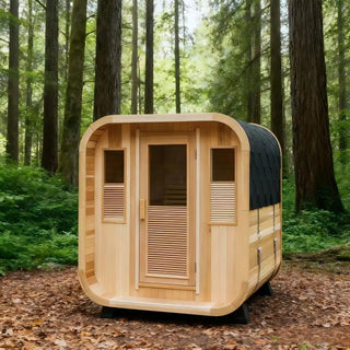 Red Cedar Grid Square Sauna – Modern Design Meets Traditional Wellness Anyi Health