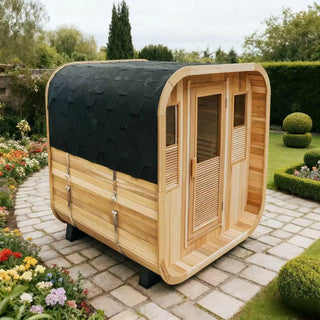 Red Cedar Grid Square Sauna – Modern Design Meets Traditional Wellness Anyi Health