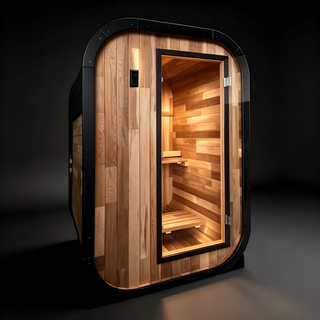 1–2 Person Red Cedar Outdoor Traditional Steam Sauna – Compact Luxury for Backyard Relaxation Anyi Health