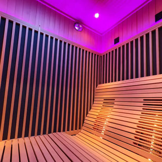 3-6 Person Far Infrared Reclining Chair Hemlock Sauna Room - Reclining Chair + Regular Seat Anyi Health