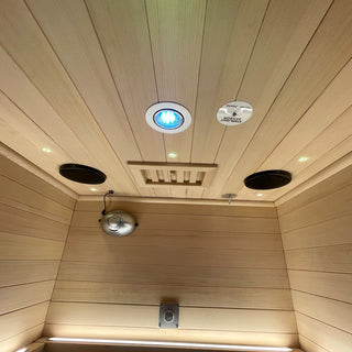 1 Person Hemlock Indoor Far Infrared Sauna with LED Star Lights and Digital Control Panel