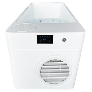 Acrylic Ice Bath Tub with Built-In Ice Machine – All-in-One Cold Plunge Spa System for Athlete Recovery, Hydrotherapy & Home Gym, Modern Sleek Cooling Design