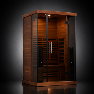 2-Person Far Infrared Sauna – Compact Home Sauna Cabin with Oxygen Ionizer & Color Therapy Lights Anyi Health