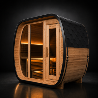 4 - Person Traditional Square Steam Sauna with Built - in Small Changing Room Anyi Health