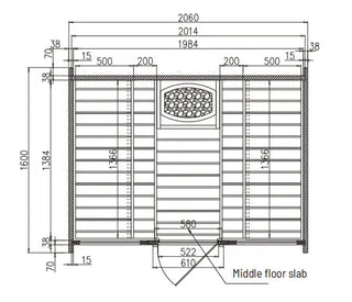 4-Person Brown Square Outdoor Sauna – Traditional Steam Backyard Wellness Cabin Anyi Health