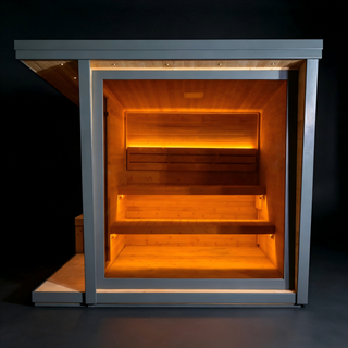 Anyi-5 Square Sauna – Carbonized Spruce Wood | 4-6-Person Home & Indoor Wellness Anyi Health