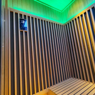 3-6 Person Far Infrared Reclining Chair Hemlock Sauna Room - Reclining Chair + Regular Seat Anyi Health