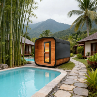 EW-3 Square Infrared Sauna – Carbonized Spruce Wood | Home & Indoor Wellness EastWestSanua