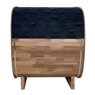 4-Person Premium Canadian Red Cedar Outdoor Traditional Steam Sauna with Tinted Glass Panels Spacious Backyard Home Sauna Room for Family & Friend Wellness Gatherings Anyi Health