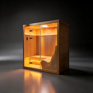2-6 Person Far Infrared Reclining Chair Hemlock Sauna Room - Reclining Chair + Regular Seat Anyi Health