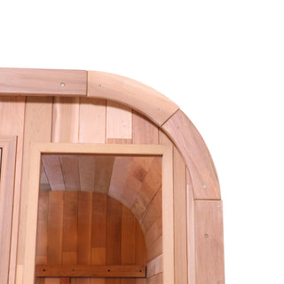 Outdoor Square Sauna, Patchwork Red Cedar Traditional Steam Sauna Kit with Outdoor Waterproof Tile and More