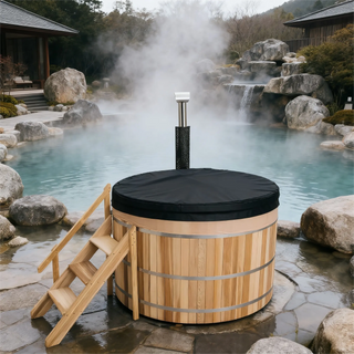 Built-In Oven Heated Wooden Hot Tub – Traditional Wood-Fired Spa Anyi Health