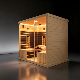 4-6 Person Far Infrared Hemlock Sauna Room - Adjustable Seating Anyi Health