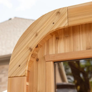 Outdoor Square Red Cedar Sauna – 4-6 Person Traditional Steam Sauna with Electric or Wood-Burning Heater Anyi Health