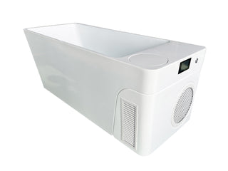 Acrylic Ice Bath Tub with Built-In Ice Machine – All-in-One Cold Plunge Spa System for Athlete Recovery, Hydrotherapy & Home Gym, Modern Sleek Cooling Design
