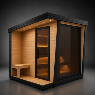 Anyi-5 Square Sauna – Carbonized Spruce Wood | 4-6-Person Home  Wellness Anyi Health