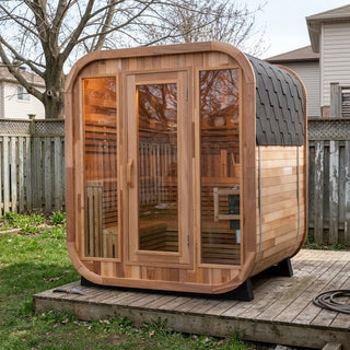 4–6 Person Traditional Red Cedar Sauna – Outdoor Steam Sauna with 9kW Heater Anyi Health