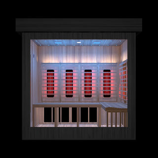 Luxury Outdoor Full-Spectrum Infrared Sauna for 3–5 Persons – Red Cedar