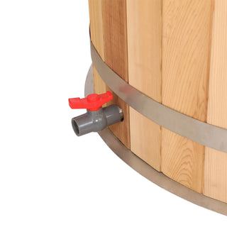 Round Red Cedar Cold Plunge Tub – Wooden Cryotherapy Spa Barrel for Recovery & Wellness Anyi Health