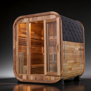 4–6 Person Traditional Red Cedar Sauna – Outdoor Steam Sauna with 9kW Heater Anyi Health