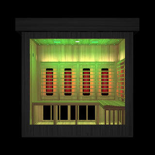Luxury Outdoor Full-Spectrum Infrared Sauna for 3–5 Persons – Red Cedar