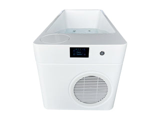 Acrylic Ice Bath Tub with Built-In Ice Machine – All-in-One Cold Plunge Spa System for Athlete Recovery, Hydrotherapy & Home Gym, Modern Sleek Cooling Design