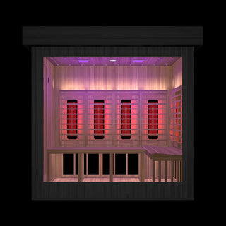 Luxury Outdoor Full-Spectrum Infrared Sauna for 3–5 Persons – Red Cedar
