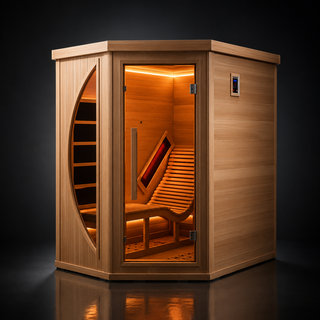 1 Person Far Infrared Red Cedar Indoor Sauna with Recliner & 7-Color LED Lights Anyi Health