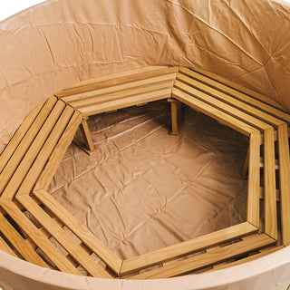 External Oven Heated Wooden Hot Tub – Traditional Outdoor Spa Anyi Health