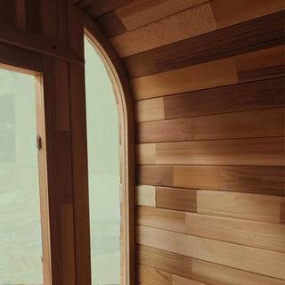 Red Cedar Outdoor Square Traditional Steam Sauna – Premium Home Wellness & Relaxation Anyi Health