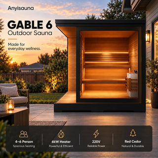 Anyisauna GABLE 6  Outdoor Sauna Anyi Health