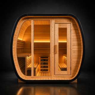 4 - Person Traditional Square Steam Sauna with Built - in Small Changing Room Anyi Health