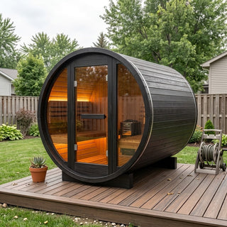Anyi-6 Outdoor Sauna – Carbonized Spruce Wood | Durable 2-Person Home Wellness Anyi Health