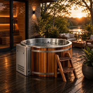Luxury Red Cedar Jacuzzi Hot Tub with Integrated Heater Anyi Health