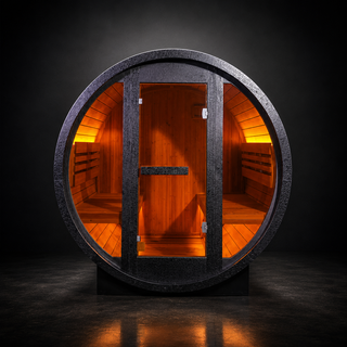 Anyi-6 Outdoor Sauna – Carbonized Spruce Wood | Durable 2-Person Home Wellness Anyi Health